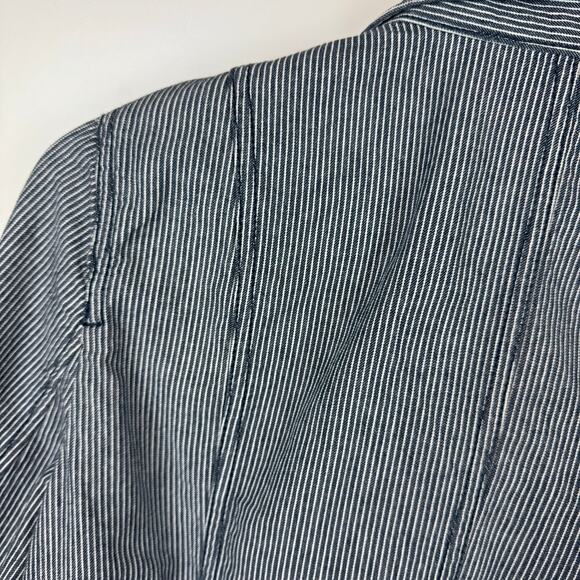 Talbots Women Railroad Stripe Utility Jacket Sz 8P Neutral Layers Casual Classic - Picture 9 of 14